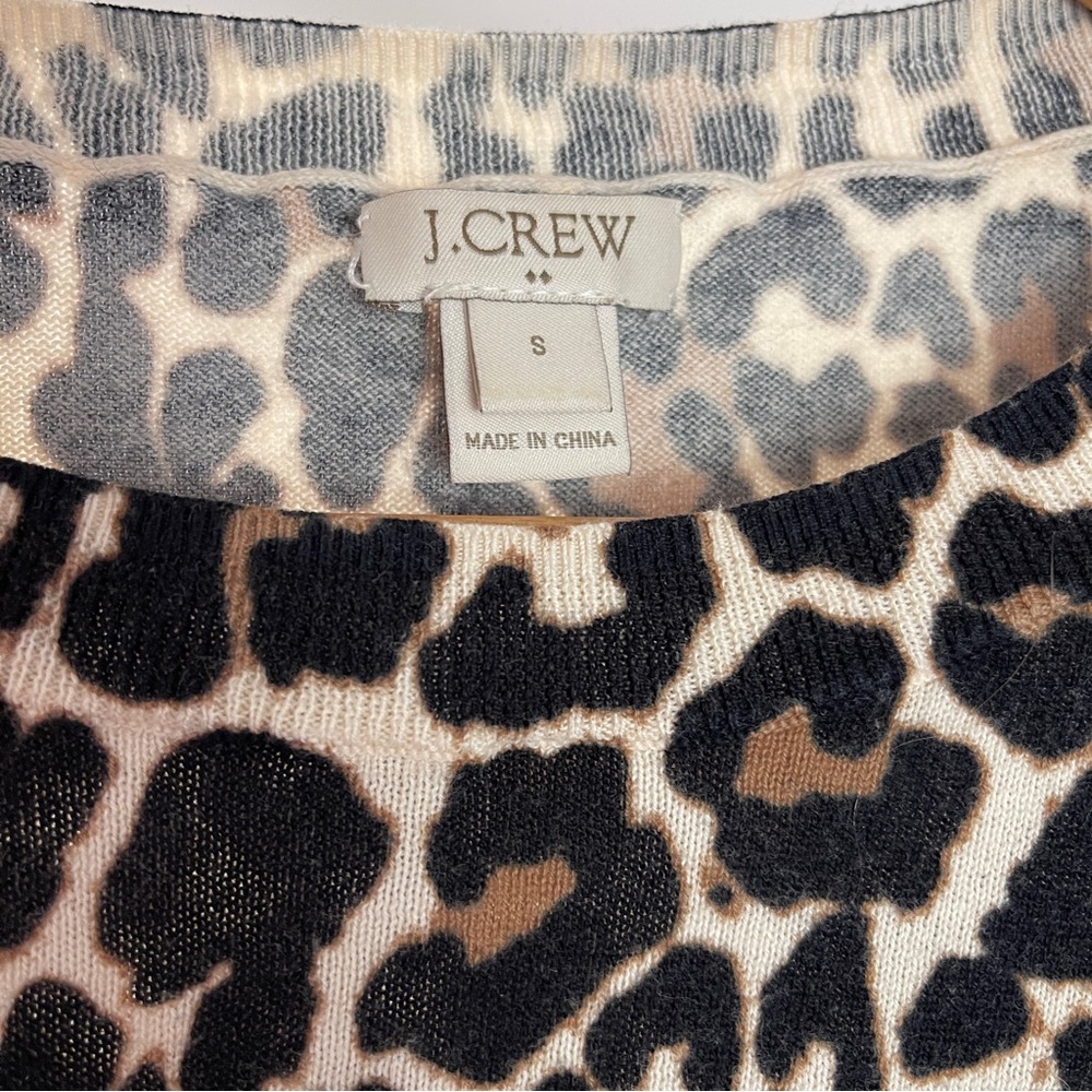 J. Crew leopard Print Long Sleeve Top Size S - Picture 2 of 4
